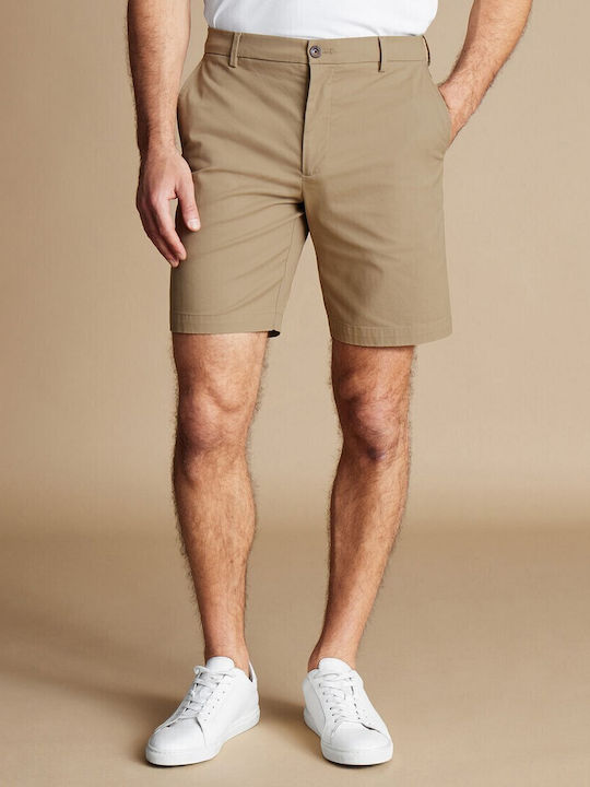 Charles Tyrwhitt Șort pentru Bărbați Chino Beige
