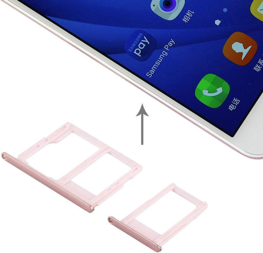 Sim Card Slot Rose Gold for Galaxy J5 Prime, G570, J7 Prime, G610