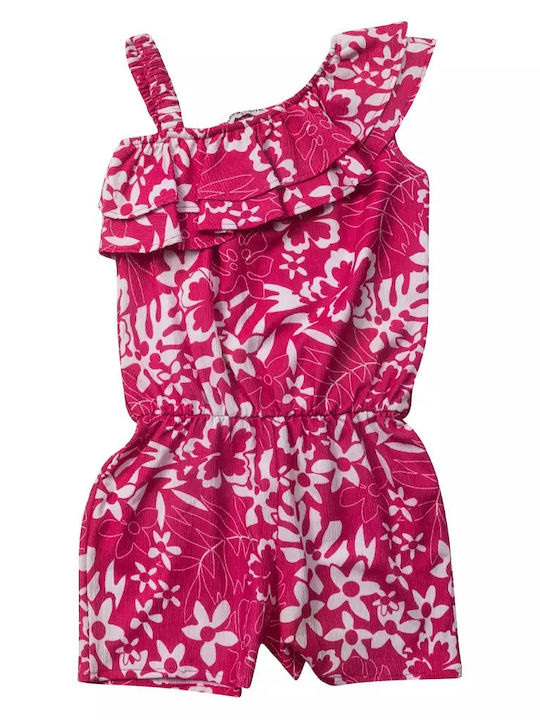 Evita Kids' Fabric Overalls Fuchsia