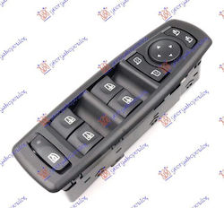 Mirror Window Switch Quadruple 1 Frame/13 Pin Me Frame Black Small Folding Renault Fluence 13 809610006r Left 1 pc