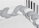 Baby Oliver Crib Bumpers Braided Inside White-grey 20x200cm