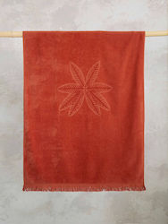 Nima Jacquard Beach Towel Burgundy