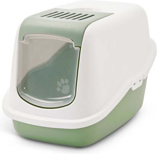 Savic Nestor Cat Toilet Closed Green L56 x W39 x H38.5cm