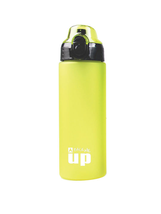 Back Me Up Water Bottle Plastic 600ml Yellow