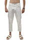 Men's Jeans Pants Cropped Elastic White