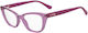 Moschino Plastic Eyeglass Frame Butterfly Purpl...