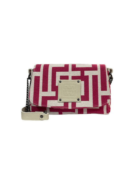 Midneto Rhea Women's Bag Crossbody Pink Beige Labyrinth