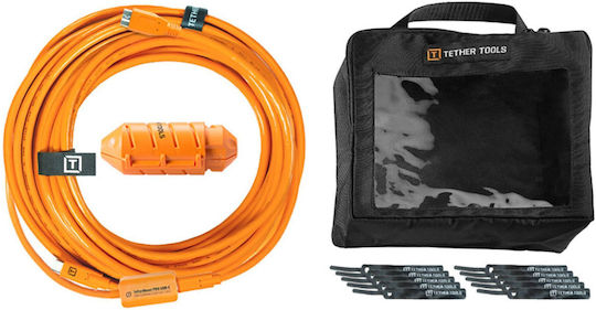 Tether Tools USB 2.0 Cable USB-C male - micro USB-A Πορτοκαλί 9.4m CUC31B-ORG
