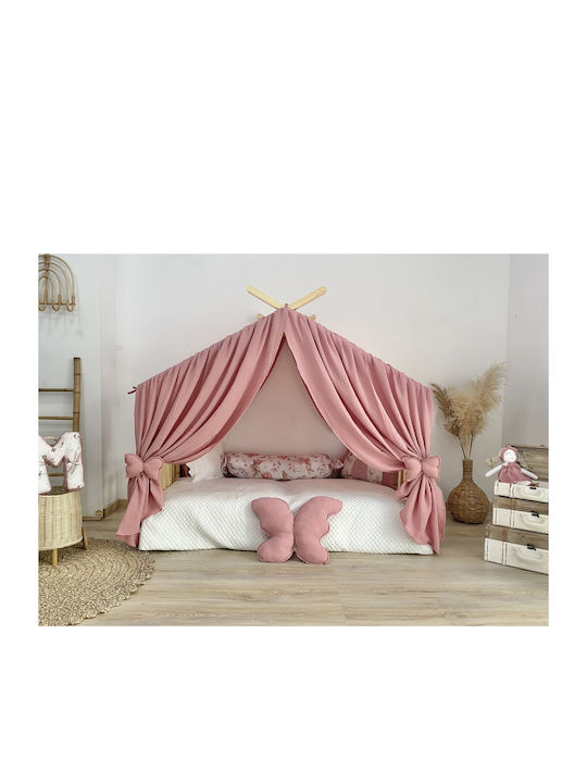 Velvet White Baby Mosquito Net Cotton C002 Pink