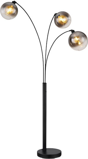 Globo Lighting Floor Lamp H200cm. with Socket for Bulb E27 Black