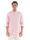 Scotch & Soda Essential Men's Shirt Long Sleeve Striped Pink