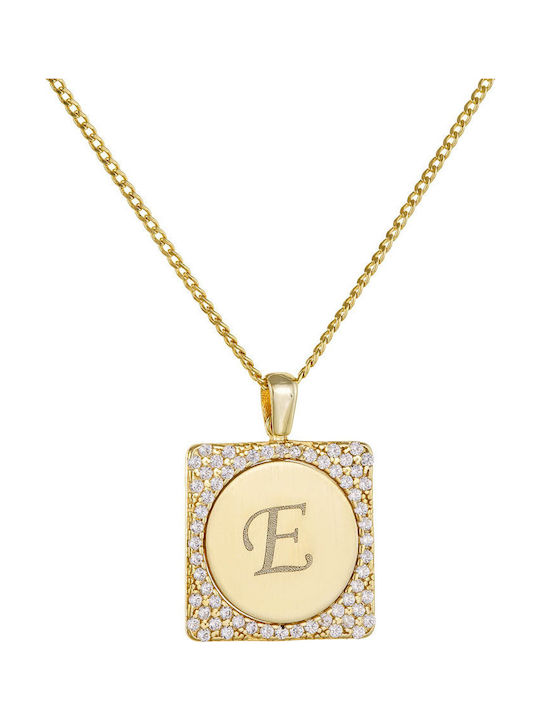 Dio Jewellery Lab Колие от Позлатено Сребърен с Избор на Буква