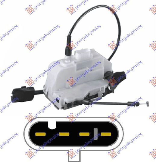 Rear Door Lock Electromagnetic White Sedan 4pin Renault Megane Sedan-h B-l B 05-08 8200212464 Right 1 Item