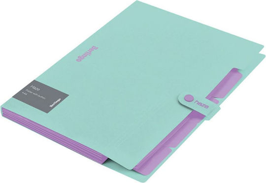 Berlingo Folder with Button for Paper A4 Green BE