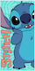 Disney Stitch Kids Beach Towel Blue 140x70cm