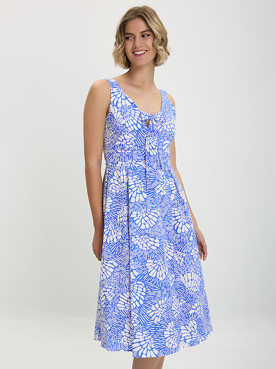 Printed Blue Printed Blue Printed Dress Diana D Preview Blue