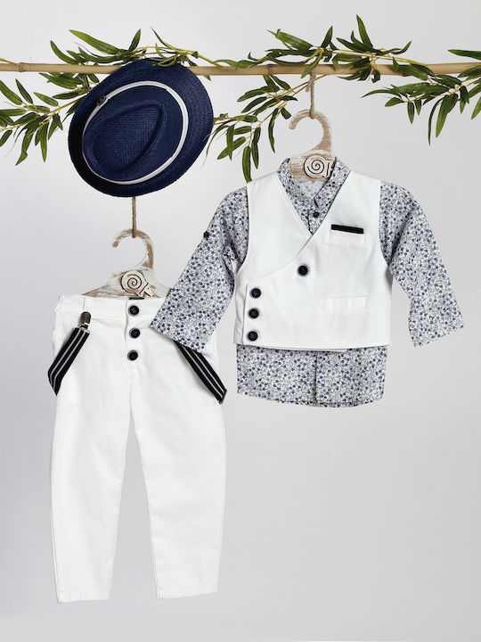 Baptismal Suit Boy White Kd-2411 Lollipop Bls-24-kd-2411