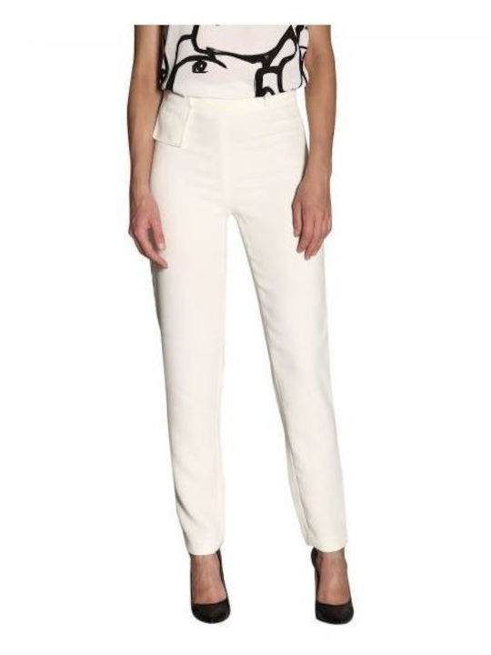 Armani Exchange Women's Fabric Trousers Cream