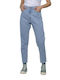 Sac & Co Angela High Waist Women's Jean Trousers in Regular Fit Light Blue