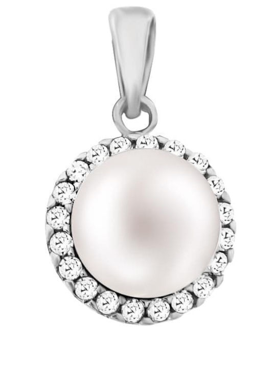 Eforo Charm with Stones from White Gold 14K