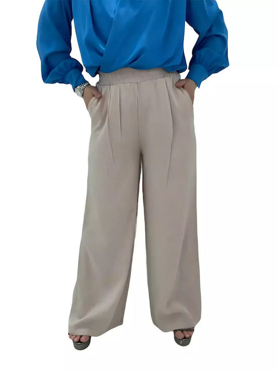 Collection Femei Lenjerie Pantaloni cu Elastic cu Croială Normală Beige