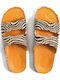Flache Sandalen für Damen Zebra