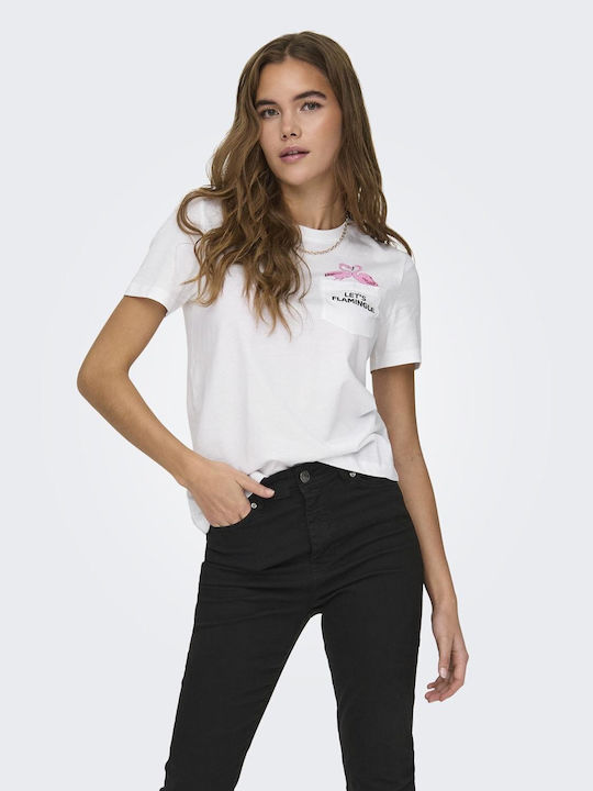 Only Damen T-Shirt White