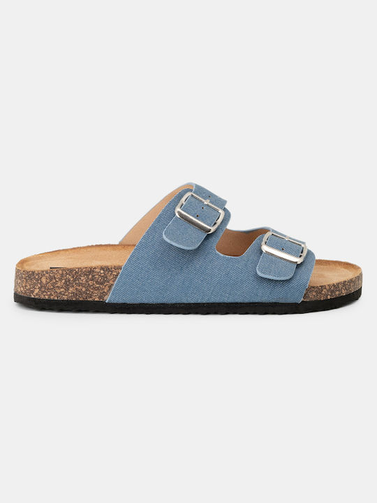 Sandalen Doppelter verstellbarer Absatz Damen 2751 Denim Synthetisches Leder