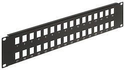 LTA Patch Panel for Rack 2U Black