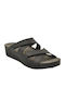 Anatomic Women's Leather Platform Wedge Sandals Black