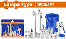 Wadfow WQP9430 Kit de Scule Pneumatice 20 Piese