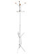 vidaXL Metallic Coat Rack White 40x40x176cm