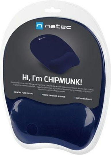 Natec Chipmunk Mauspad (230mm) mit Handgelenkstütze Blau NPF-2181