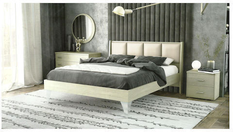 Schlafzimmer Set Diva Oak - Beige 160x200cm 5Stück