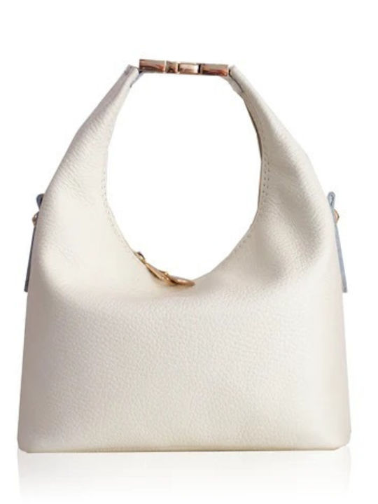 Bonendis Leather Women's Bag Shoulder Ecru