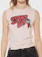 Superdry 'retro Embellished' Women's Blouse Sleeveless Pink