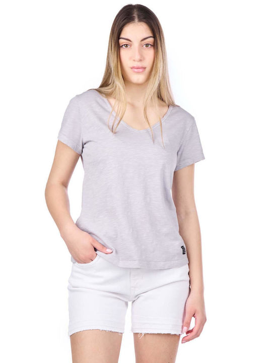 Dirty Laundry Damen T-shirt mit V-Ausschnitt Gray