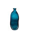 Bottle Water Glass with Screw Cap Blue