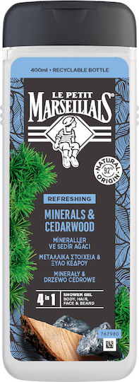 Le Petit Marseillais Αφρόλουτρο σε Gel για Άνδρες & Άρωμα Ξυλώδη 400ml