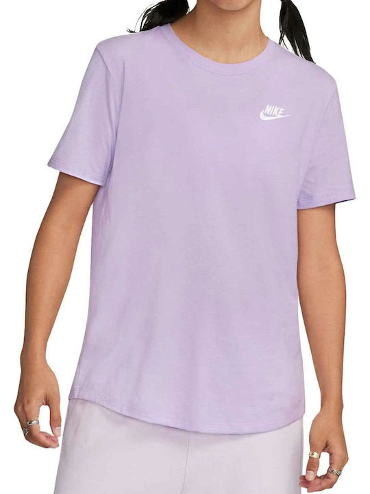 Nike Sportswear Γυναικείο Αθλητικό T-shirt Μωβ