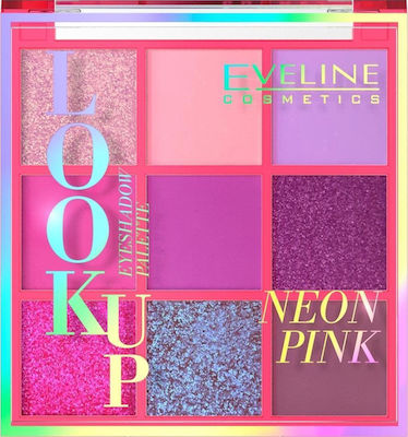 Eveline Cosmetics Look Up Paletă 9 umbre de ochi Neon Pink 10.8g