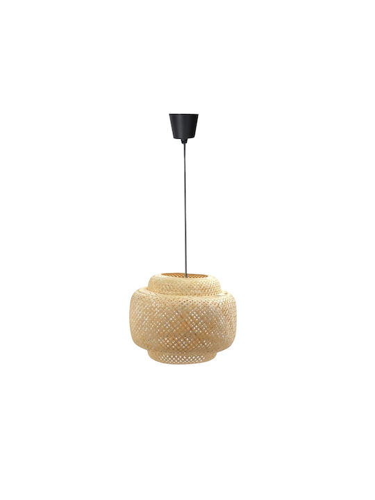 Inart Pendant Light Single-Light for Socket E27 Beige