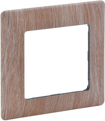 Legrand Valena Life Πλαίσιο Διακόπτη 1 Θέσης σε Καφέ Χρώμα 754181