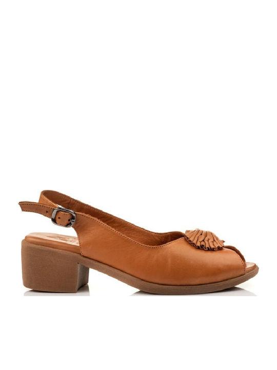 Boxer Pumps mit Riemchen Braun