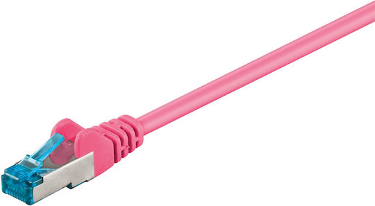 Goobay S/FTP Cat.6a (Gigabit) Мрежов Кабел Ethernet 0.5м Розов