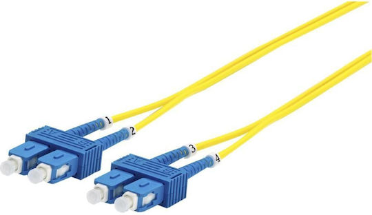 Microconnect Optische Faser Ethernet-Netzwerkkabel 2m Gelb 1Stück