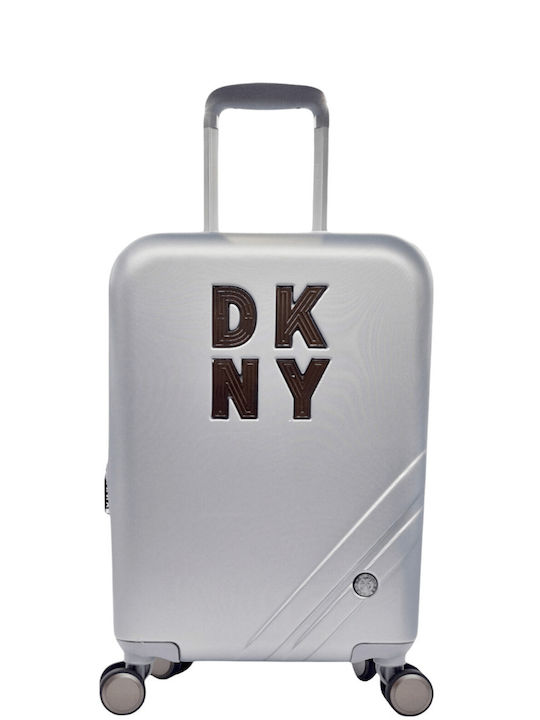 DKNY Μεσαία Βαλίτσα Ταξιδίου Σκληρή Silver με 4 Ρόδες