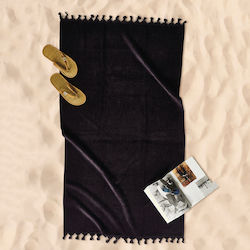 Whitegg Beach Towel Cotton Black Whitegg Beach Towel Cotton Black