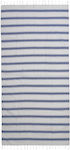 Ble Towel Pestemal White Blue Color Stripes 90x180 100% Cotton
