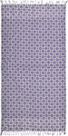 Ble Towel double sided Purple White 180x100 100% Cotton